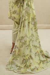 Stitched Lime Embroidered Shalwar